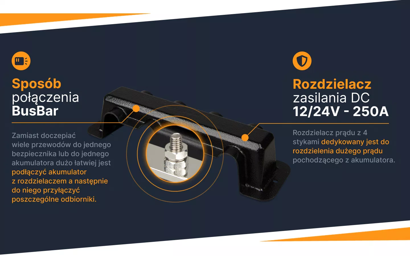 Rozdzielacz Victron Energy DC 250A 4p 4 Screws + obudowa