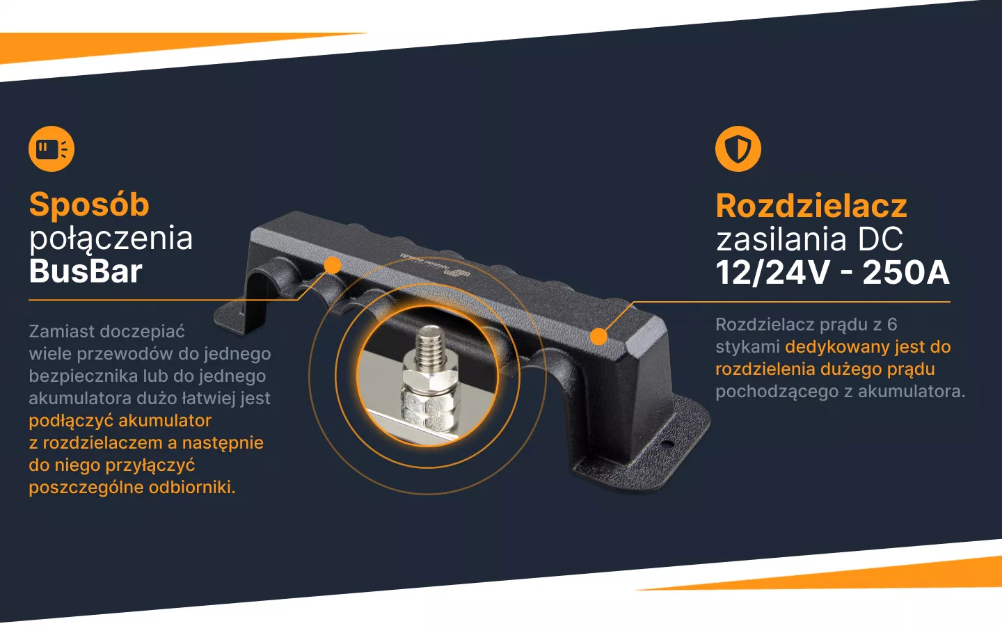 Rozdzielacz Victron Energy DC 250A 6p 6 Screws + obudowa
