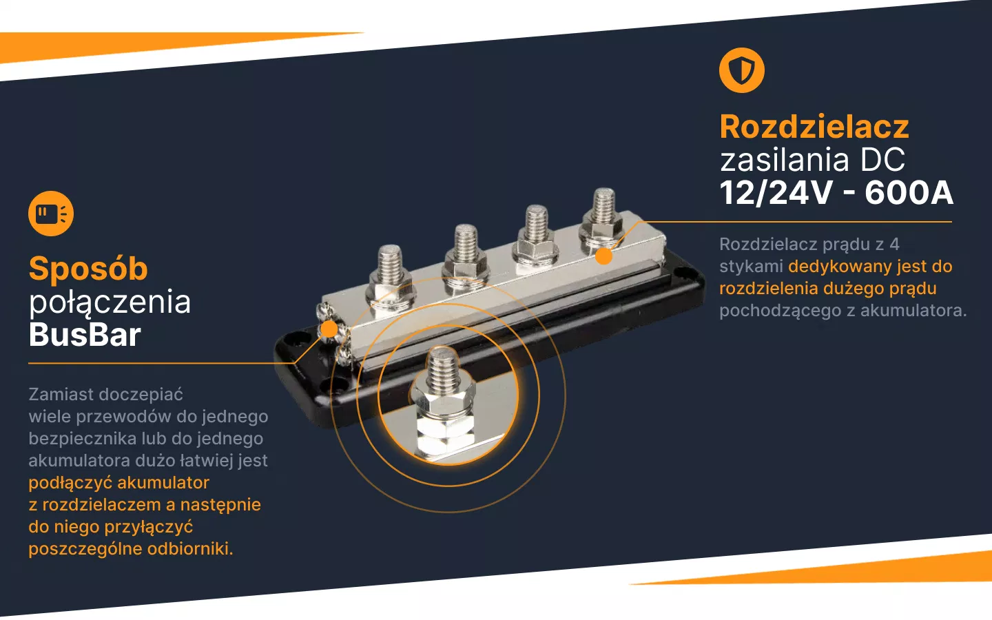 Rozdzielacz Victron Energy DC 600A 4p 4 Screws + obudowa