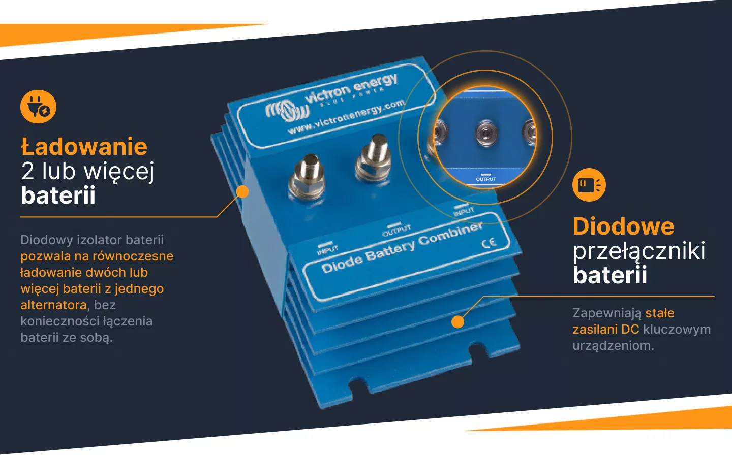 Diodowy przełącznik baterii BCD 402
