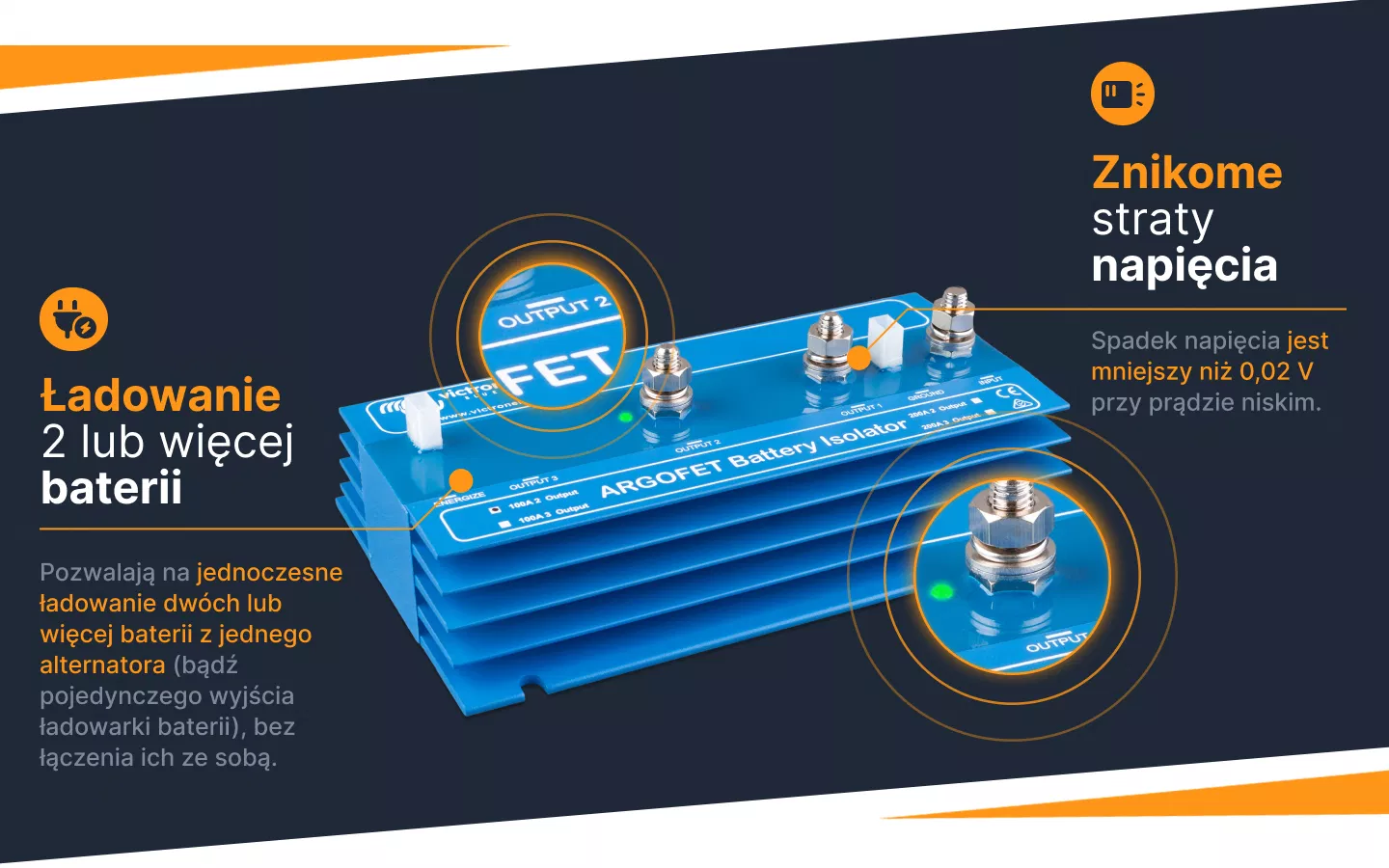 Izolator baterii Argofet 100-3 3 batteries 100A