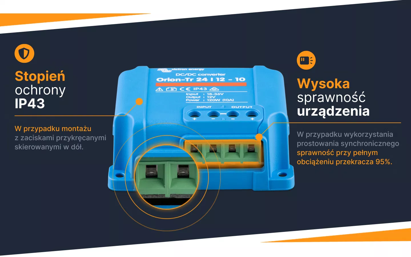 Konwerter Orion-Tr DC-DC 24/12-10A 120W