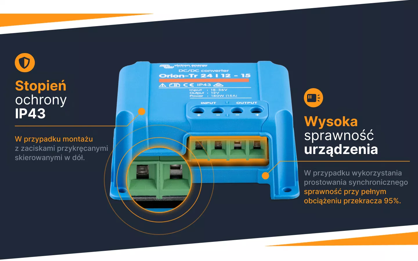 Konwerter Orion-Tr DC-DC 24/12-15A 180W