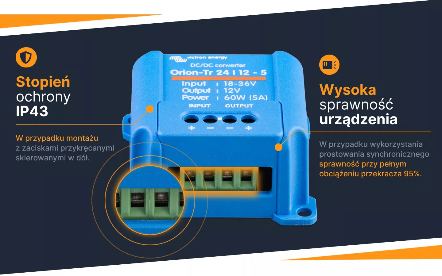 Konwerter Orion-Tr DC-DC 24/12-5A 60W