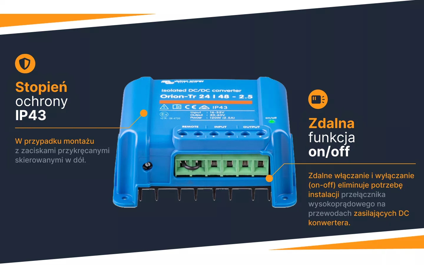 Konwerter Orion-Tr DC-DC 24/48-8,5A 400W