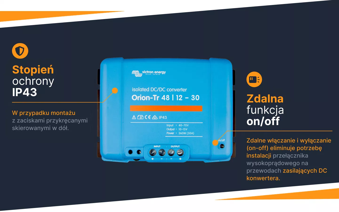 Konwerter Orion-Tr DC-DC 48/12-30A 360W