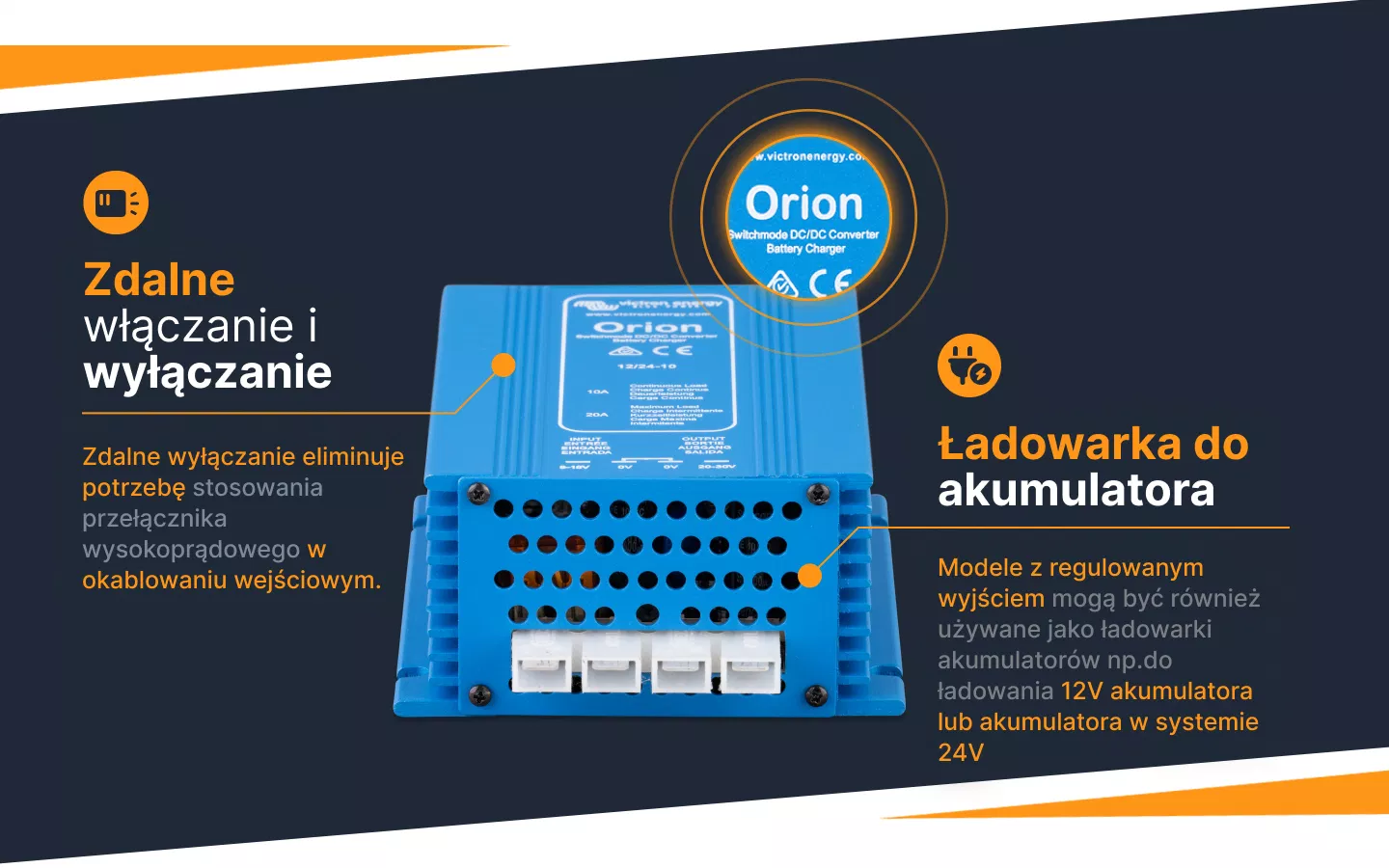 Informacje o Konwerterze Orion-Tr DC-DC Smart 12/24-10