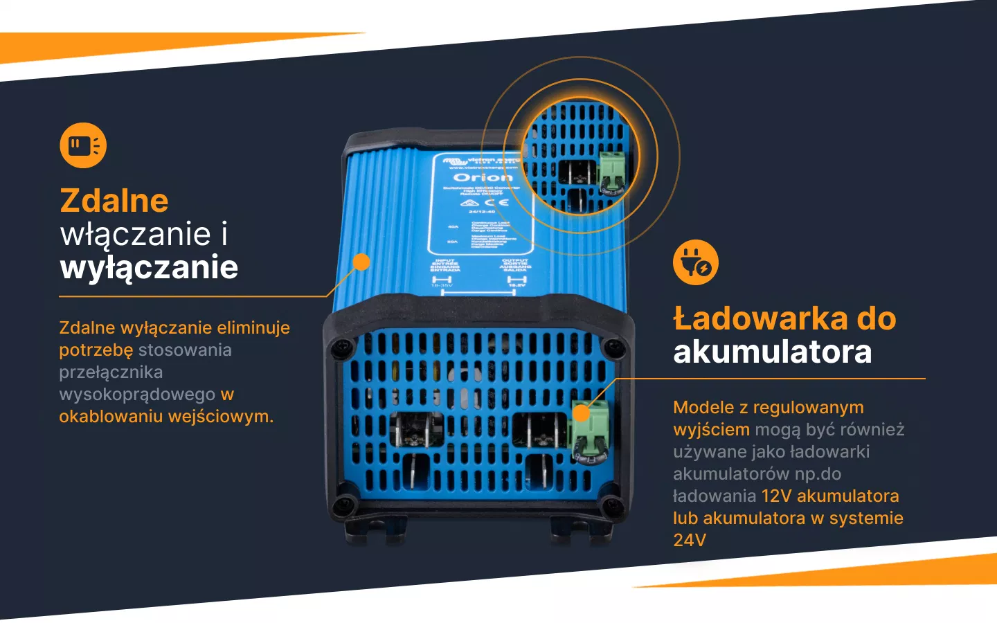 Informacje o Konwerterze Orion-Tr DC-DC Smart 24/12-20