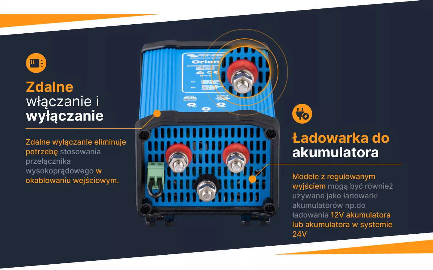 Informacje o Konwerterze Orion-Tr DC-DC Smart 24/12-70