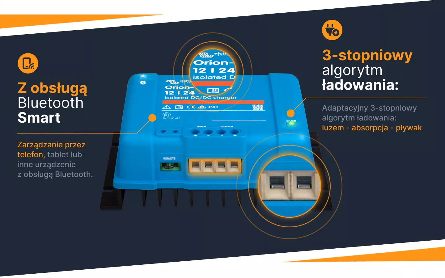 Informacje o ładowarce Orion-Tr DC-DC Smart 12/24-15A