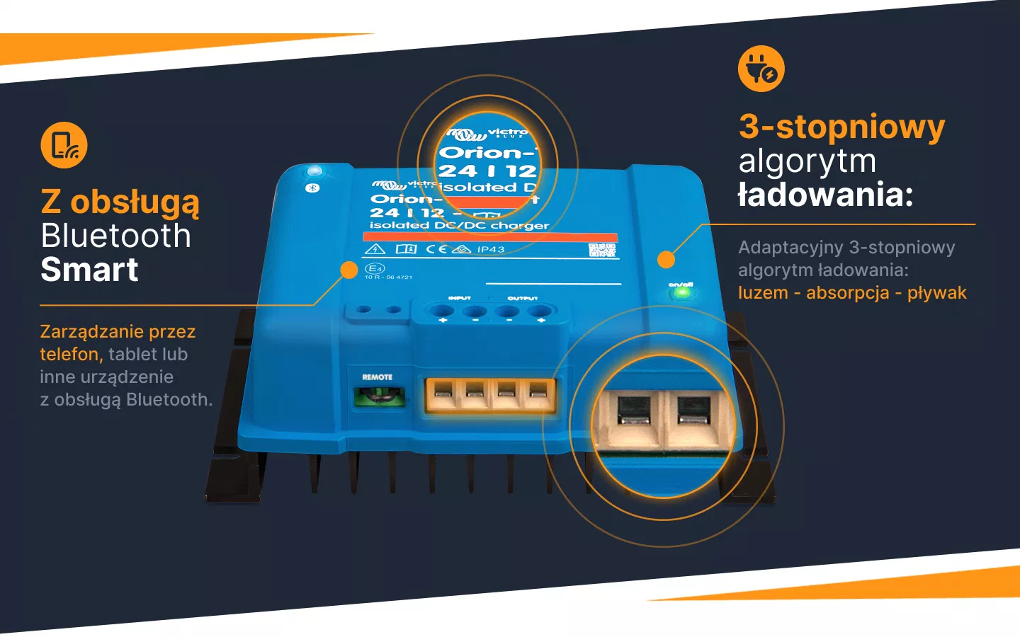 Informacje o ładowarce Orion-Tr DC-DC Smart 24/12-30A