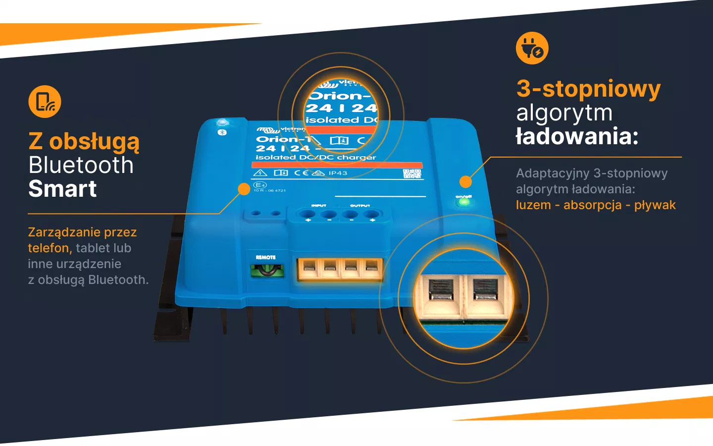 Informacje o ładowarce Orion-Tr DC-DC Smart 24/24-17A