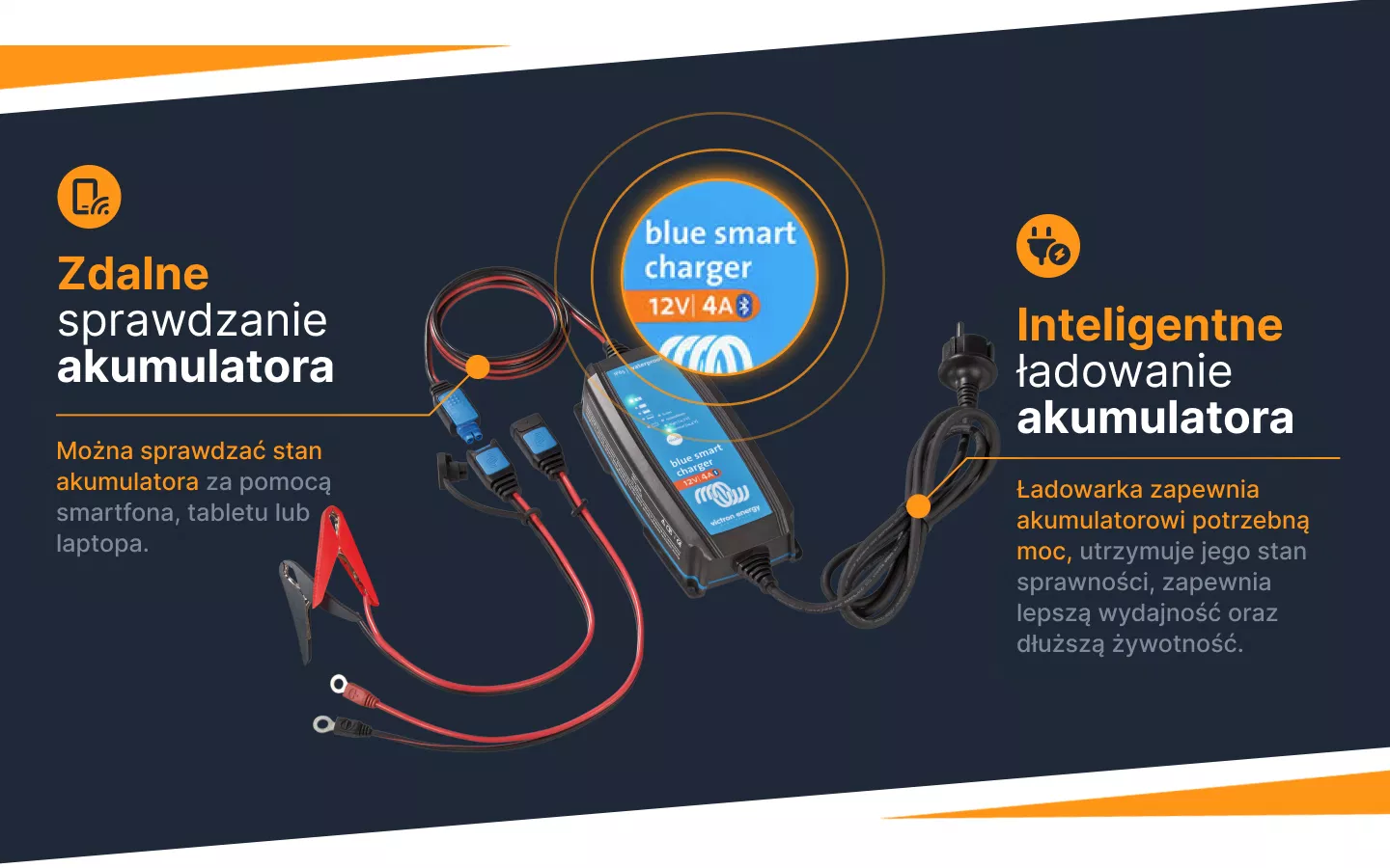 Informacja o ładowarce Blue Smart IP65 12V/4A