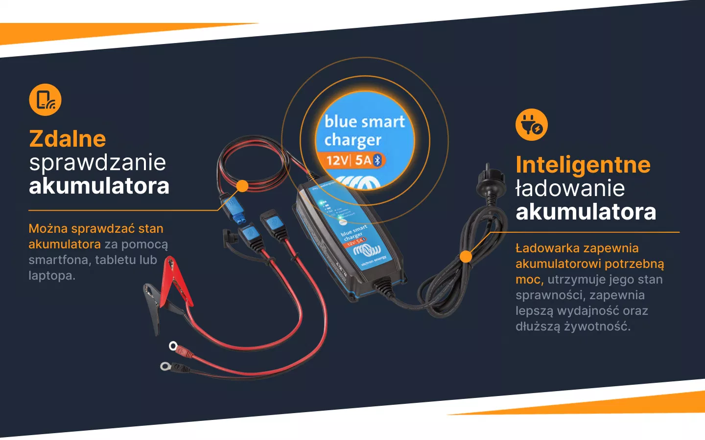 Informacja o ładowarce Blue Smart IP65 12V/5A