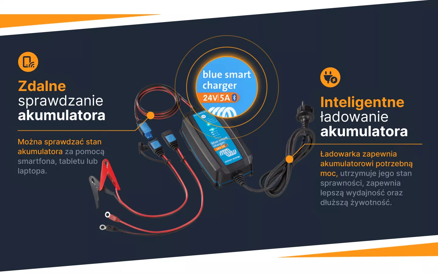 Informacja o ładowarce Blue Smart IP65 24V/5A