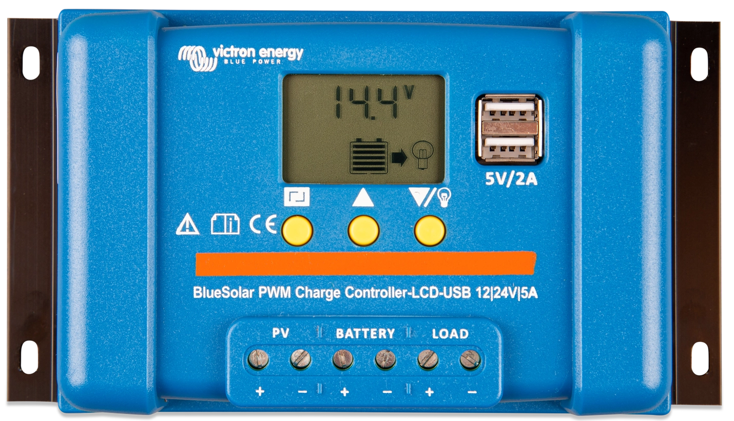 Regulator ładowania BlueSolar PWM LCD&USB 12/24V-5A