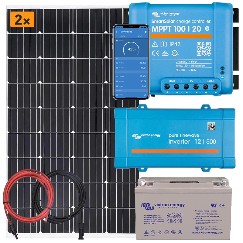 zestaw na łódź, panel 350w, regulator MPPT