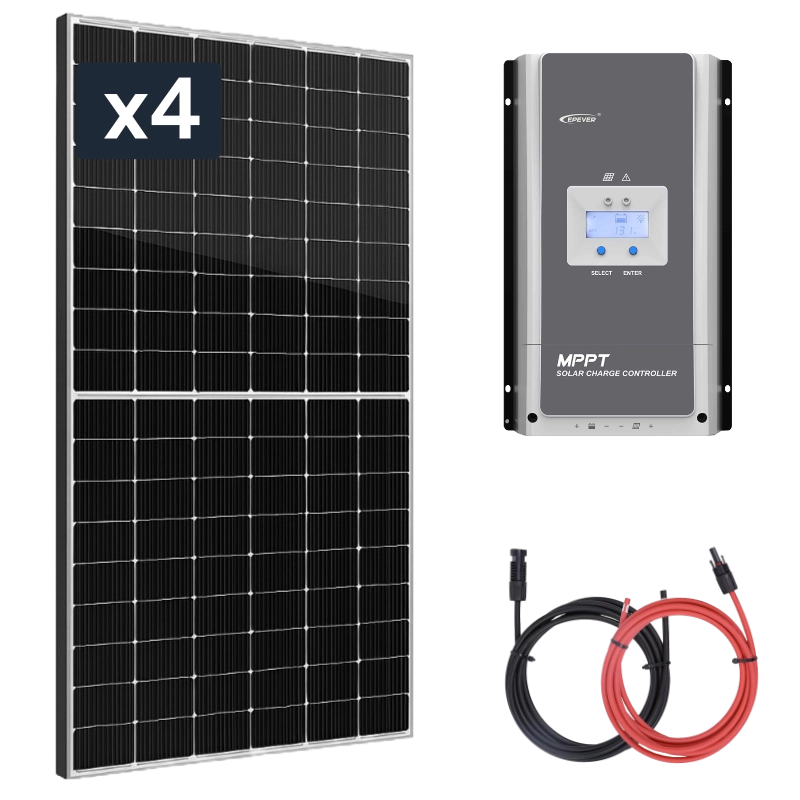 Panel słoneczny 2x 415W z regulatorem ładowania 60A MPPT