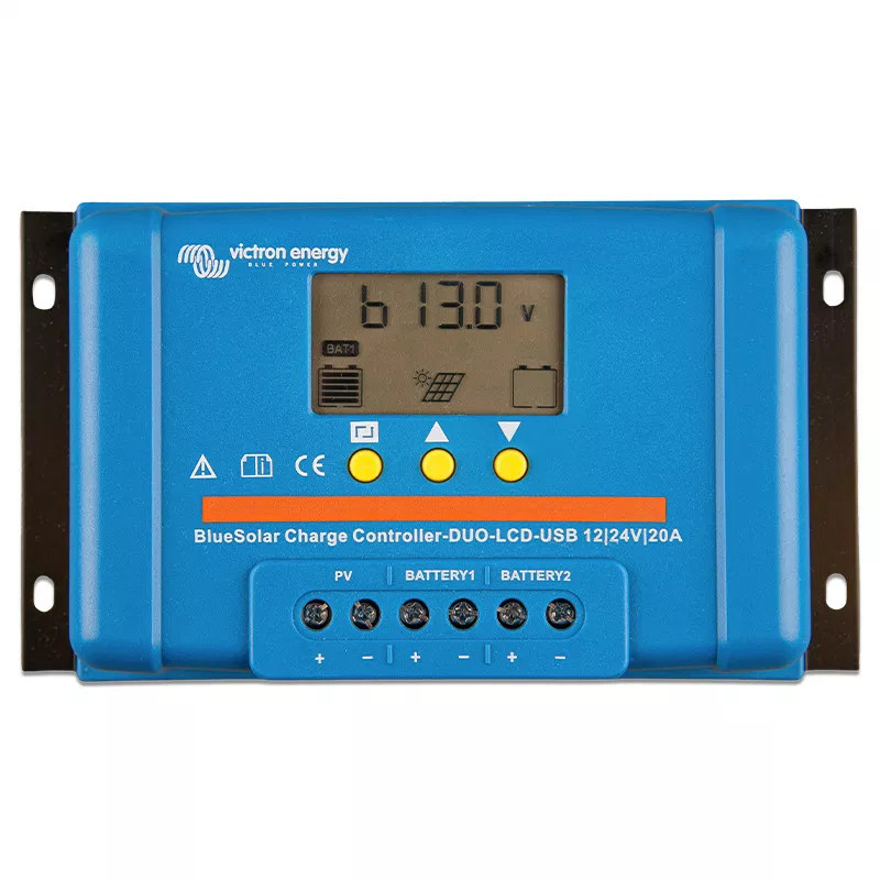 Panel słoneczny 2x190W i akumulator żelowy 110Ah z regulatorem LCD
